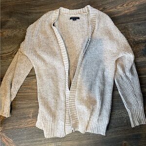 American Eagle Outfitters Light Gray Knit Cardigan